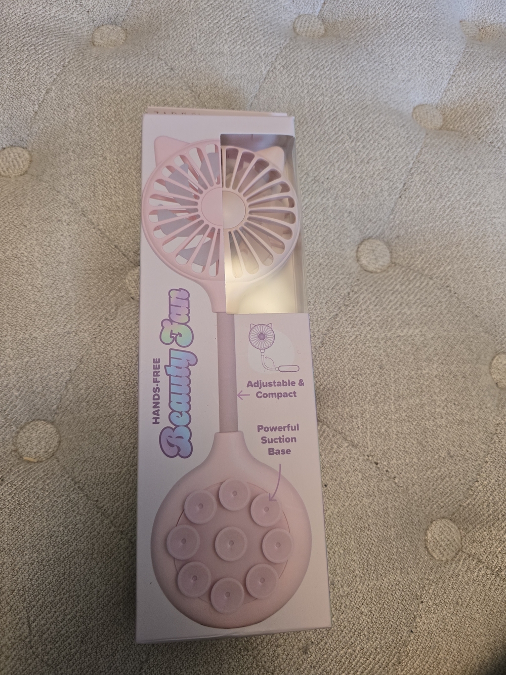 ZAD Pink Hands-Free Beauty Fan